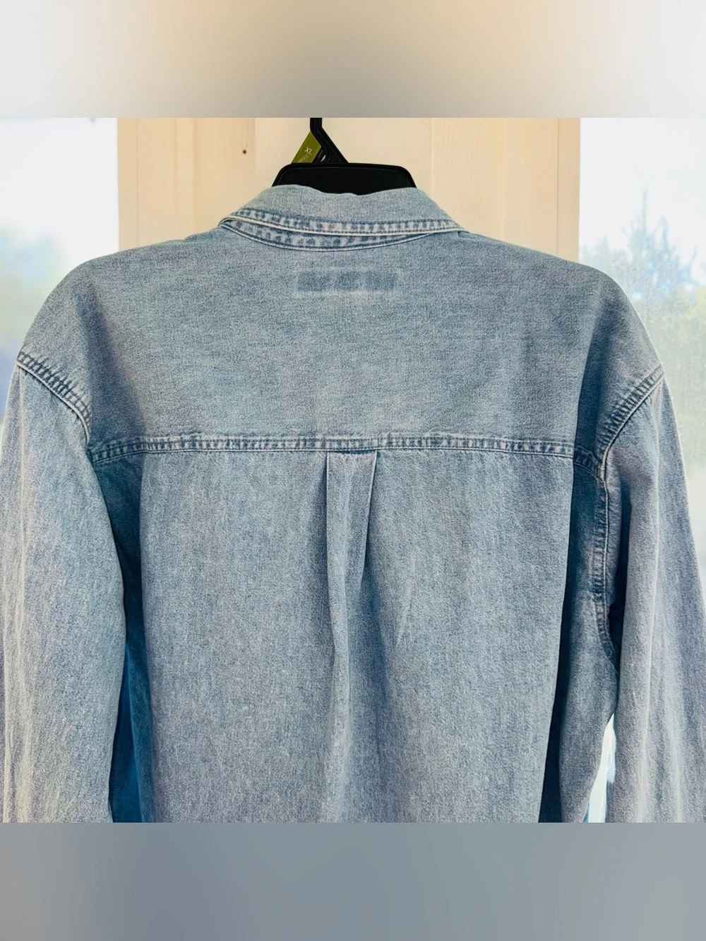 Croft & Barrow Men's Medium Denim Shirt Blue Long Sleeve 100% Cotton Button Down - Picture 10 of 10